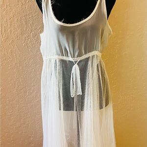 Free People Sheer White Chemise